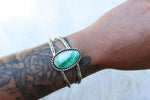 Sonoran Mountain Turquoise Stamped Cuff (One Size Fits Most)