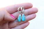 Candelaria Hills Turquoise Lever Back Earrings 1
