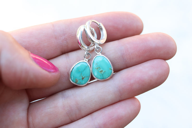 Sonoran Gem Turquoise Lever Back Earrings 6