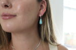 Candelaria Hills Turquoise Lever Back Earrings 1