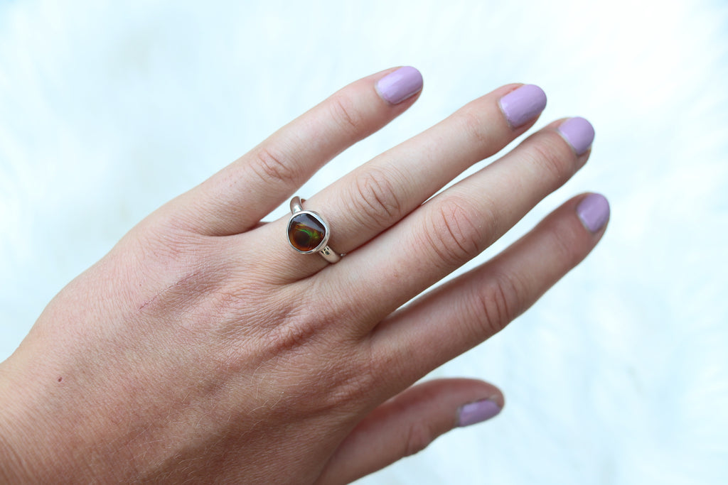 Size 7 Fire Agate Ring