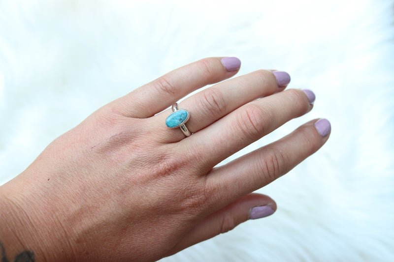 Size 5.5 White Water Turquoise Ring *Discounted*