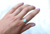 Size 10 White Water Turquoise Ring