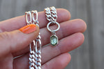 Peridot Figaro Necklace (16 inch chain)