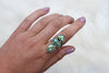 Size 8 Triple Sonoran Gold Turquoise Ring