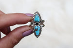 Size 8 Double Candelaria HillsTurquoise Ring