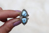 Size 6 Double Golden Hill Turquoise Ring