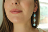 Golden Hill Turquoise x Australian Opal Dangly Earrings