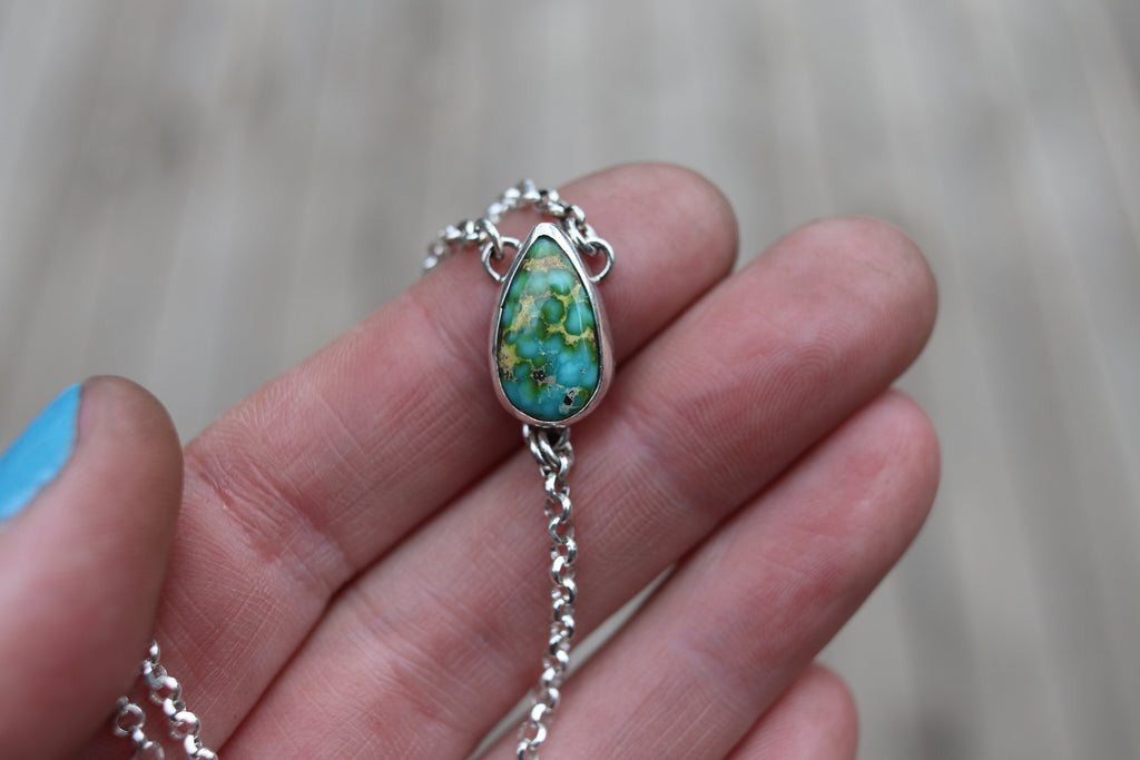 Sonoran Gold Turquoise Lariat Necklace 1