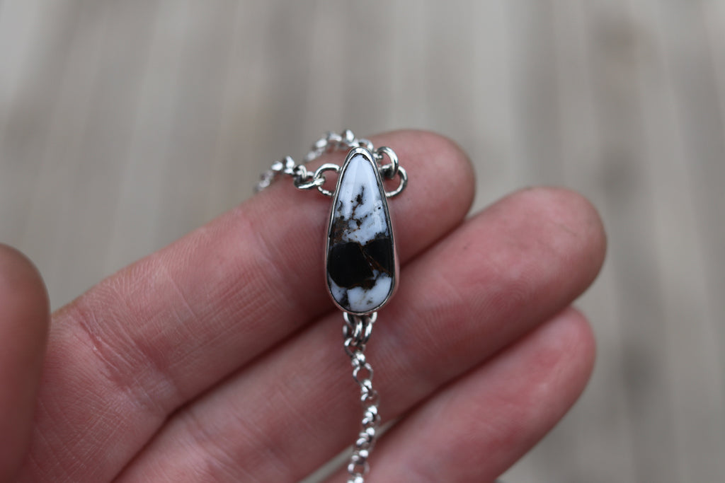 White Buffalo Lariat Necklace