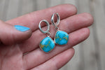 Sonoran Gem Turquoise Huggie Hoop Earrings 1