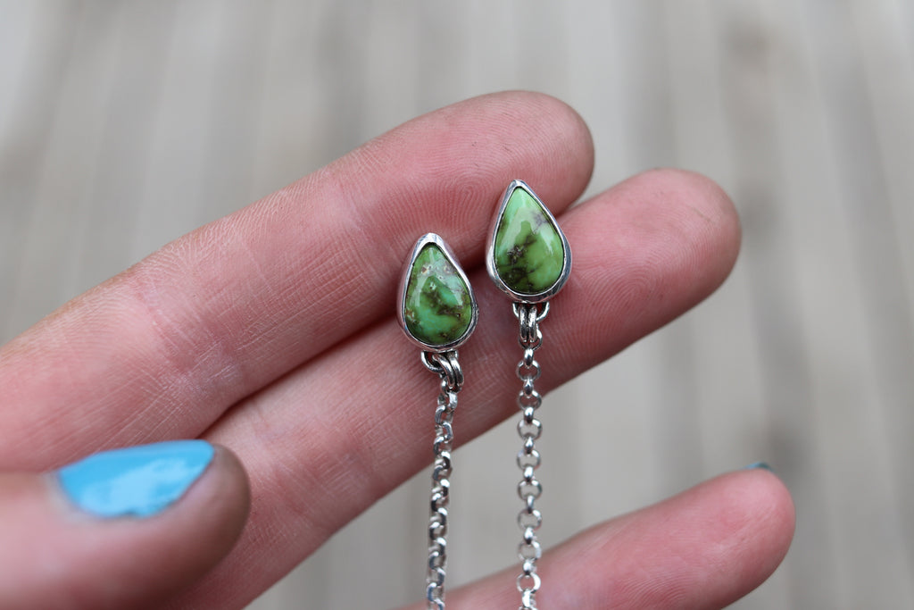 Sonoran Gold Turquoise Lariat Earrings