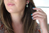Sonoran Gold Turquoise Dangly Stud Earrings 3