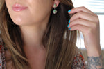 Sonoran Gold Turquoise Dangly Stud Earrings 1