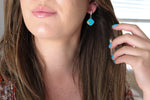 Sonoran Gem Turquoise Huggie Hoop Earrings 1