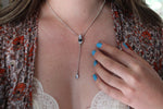 White Buffalo Lariat Necklace