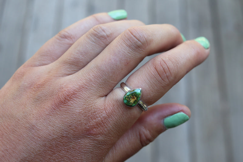 Size 8 Sonoran Gold Turquoise Ring