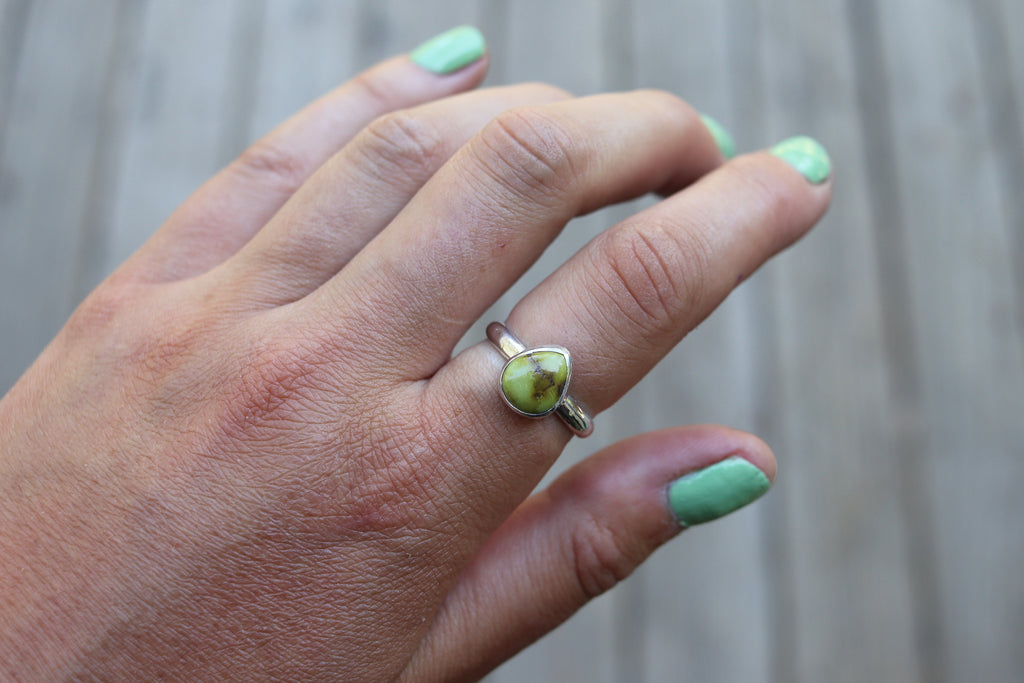 Size 9 Sonoran Gold Turquoise Ring