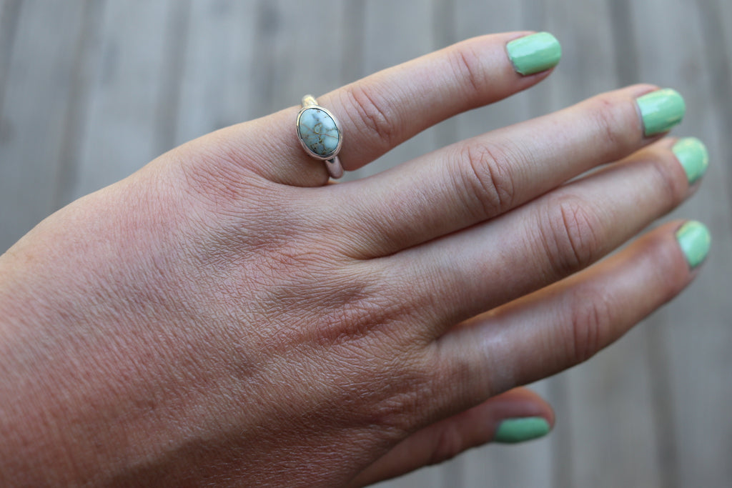 Size 5 Dry Creek Carico Lake Turquoise Ring