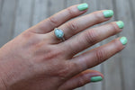 Size 7.5 Dry Creek Carico Lake Turquoise Floral Band Ring