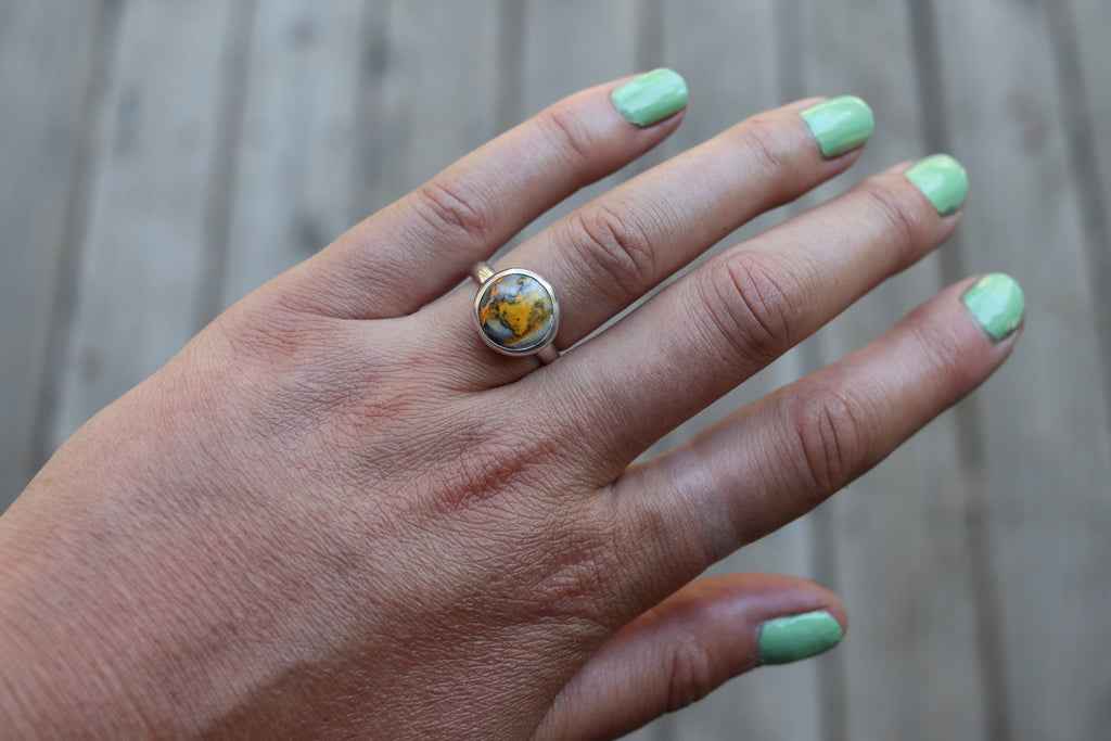 Size 7 Bumblebee Jasper Ring