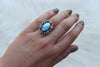 Size 7 Golden Hill Turquoise Bloom Ring
