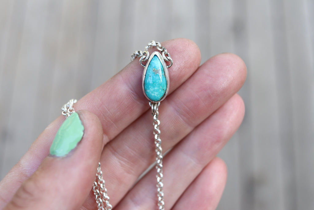 Emerald Valley Turquoise Lariat Necklace 2