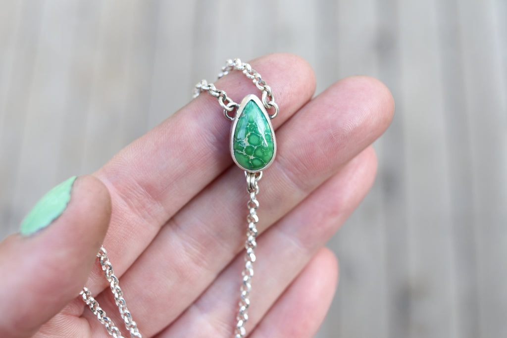 Emerald Valley Turquoise Lariat Necklace 1