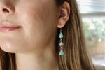 #8 Mine Turquoise x Australian Opal Dangly Earrings