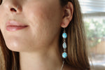 Golden Hill Turquoise x Australian Opal Dangly Earrings