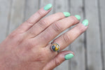 Size 7 Bumblebee Jasper Floral Band Ring