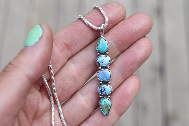 Turquoise x Opal Stacked Necklace