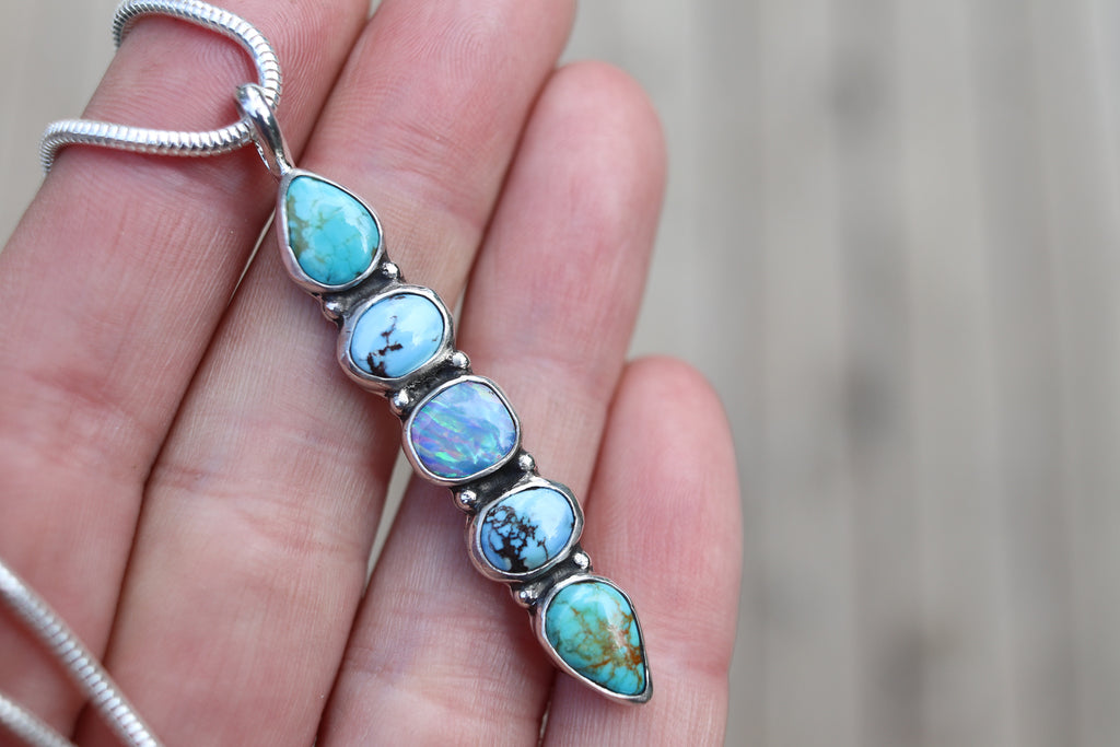 Turquoise x Opal Stacked Necklace