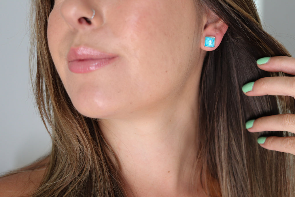 Blue Ridge Turquoise Stud Earrings 1