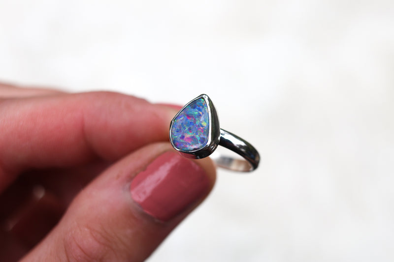 Size 6 Australian Opal Ring