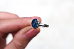 Size 8 Black Ethiopian Welo Opal Ring