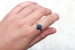 Size 8 Black Ethiopian Welo Opal Ring