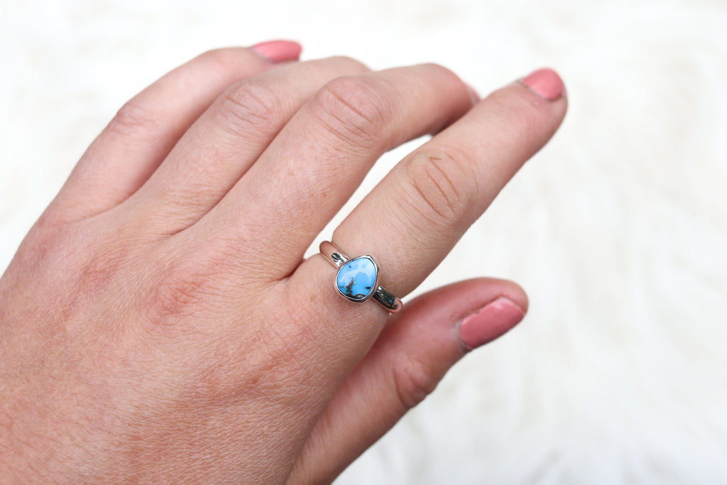 Size 8 Golden Hill Turquoise Ring