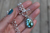 Kingman Turquoise Toggle Clasp Necklace (20 inch chain)