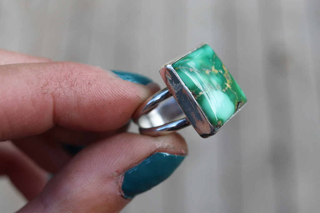 Size 8.5 Emerald Valley Turquoise Ring