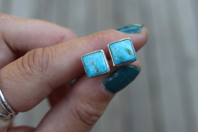 Blue Ridge Turquoise Stud Earrings 1