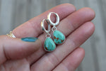 Sonoran Gem Turquoise Huggie Hoop Earrings 2