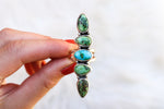 Size 7 Stacked Turquoise Ring