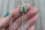 Sonoran Gold Turquoise Lariat Necklace (16 inch chain)