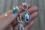 White Buffalo Hoop Necklace (16 inch chain)