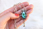 Double Sonoran Gold Turquoise Lariat Necklace