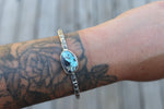 Carico Lake Turquoise Stamped Cuff (5.5 inches)