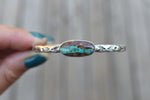 Royston Ribbon Turquoise Stamped Cuff (6 inches)
