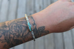 Royston Ribbon Turquoise Stamped Cuff (6 inches)