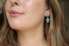 Double Sonoran Gold Turquoise Stud Earrings 3